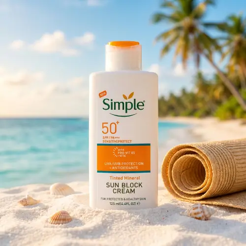 تصویر خرید کرم ضد آفتاب مینرال SPF 50 سیمپل